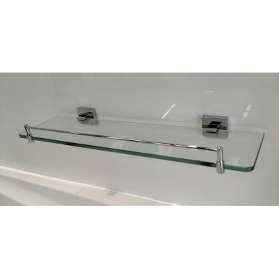 Glass shelf - Square Wall Hung Series With Chrome Rail 2100-08